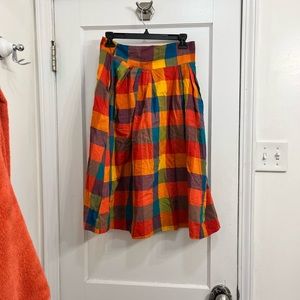 Colorful plaid skirt from ModCloth